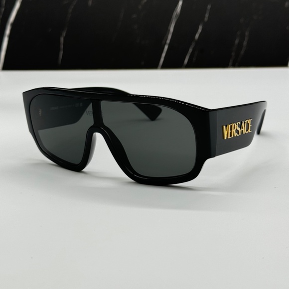 NEW VE4439 GB1/87 VERSACE OVERSIZED MOD 4439 GB1/87 BLACK UNISEX SUNGLASSES main image 6